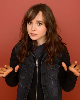 Actress Ellen Page poses for a portrait during the 2013 Sundance Film Festival at the Getty Images Portrait Studio at Village at the Lift on January 20, 2013 in Park City, Utah.