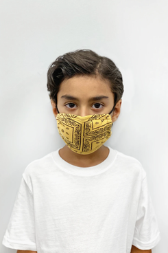 Masque facial de protection profonde pour enfants avec plusieurs bandes