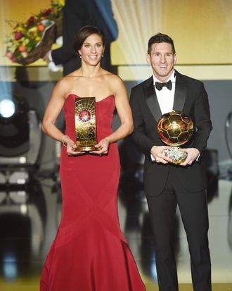 Carli Lloyd and Lionel Messi.