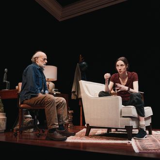 Peter Friedman and Sydney Lemmon in 'Job,' now at the Hayes.