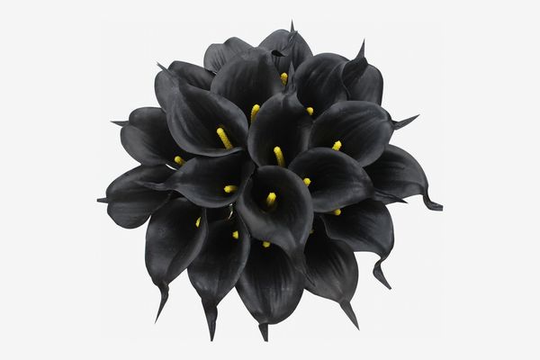 Veryhome Artificial Black Cala Lilies (Set of 20)