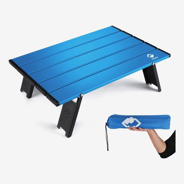VILLEY Portable Mini Folding Beach Table, Ultralight Aluminum Side Table with Carry Bag
