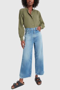 Amo Ava Crop High-Rise Wide Leg Jeans