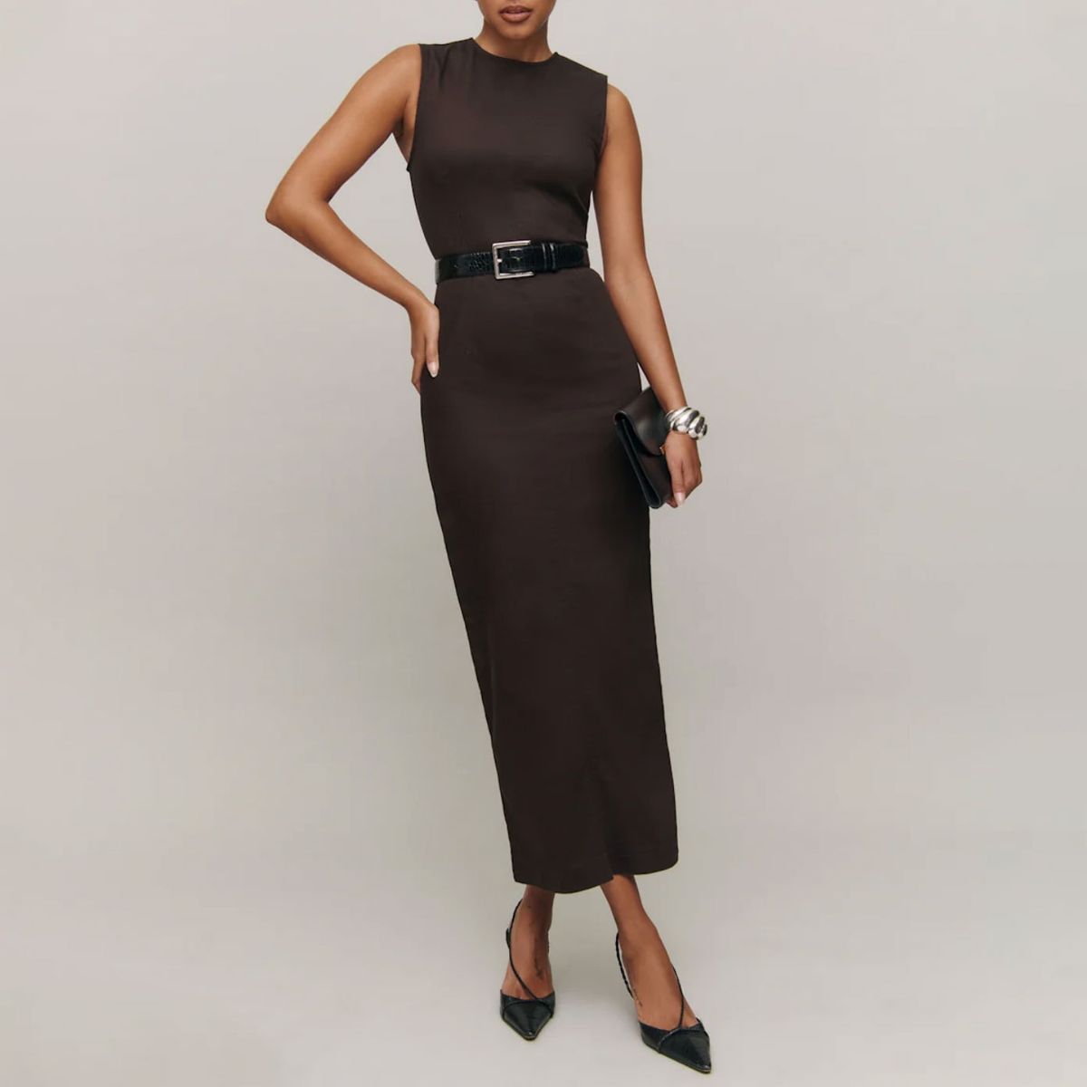 Reformation Kendi Denim Midi Dress