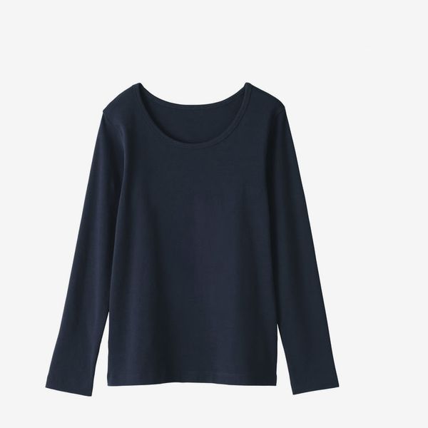 Muji Stretch Rib Crewneck T-Shirt