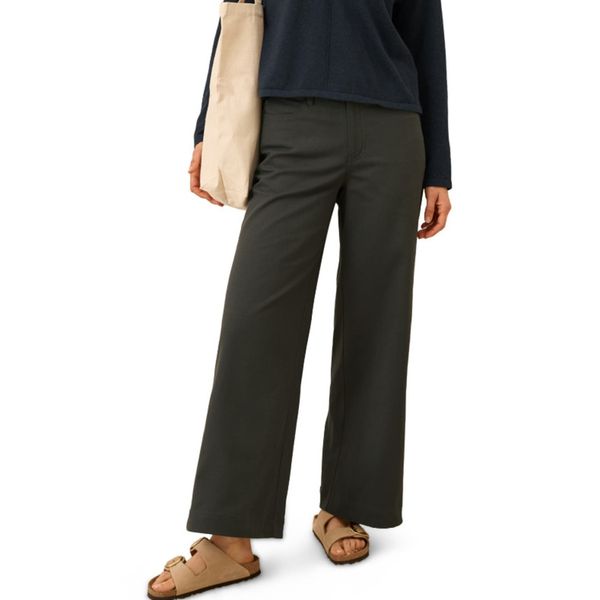 Pact Organic Cotton Stretch Twill Wide Leg Pant - Oak