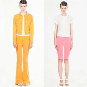 Looks from J Brand's capsule collection for Christopher Kane.