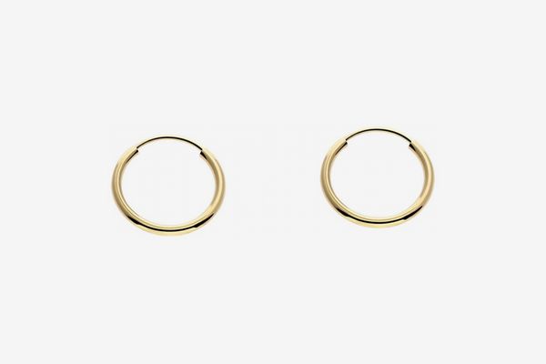 In Style Designz 14k Gold 10mm Hoop Earrings