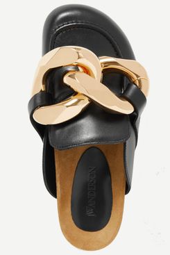JW Anderson Chain-Embellished Leather Slippers