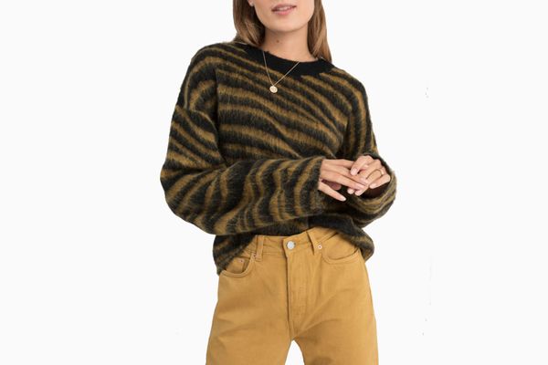 Wool Blend Zebra Sweater
