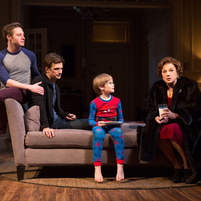 Mothers and SonsJohn Golden TheatreCast List:Tyne DalyFrederick WellerBobby SteggertProduction Credits:Sheryl KallerOther Credits:Written by: Terrence McNally