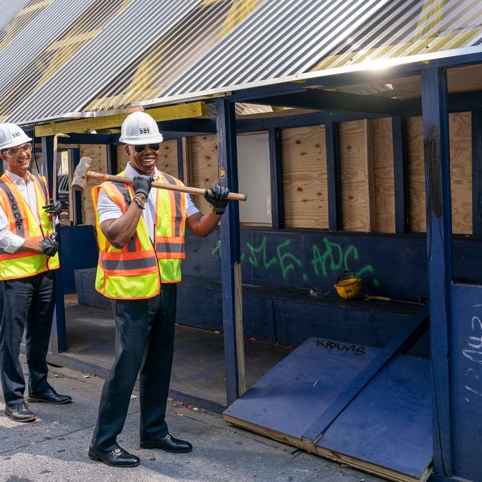 Mayor Eric Adams made an outdoor dining announcement in