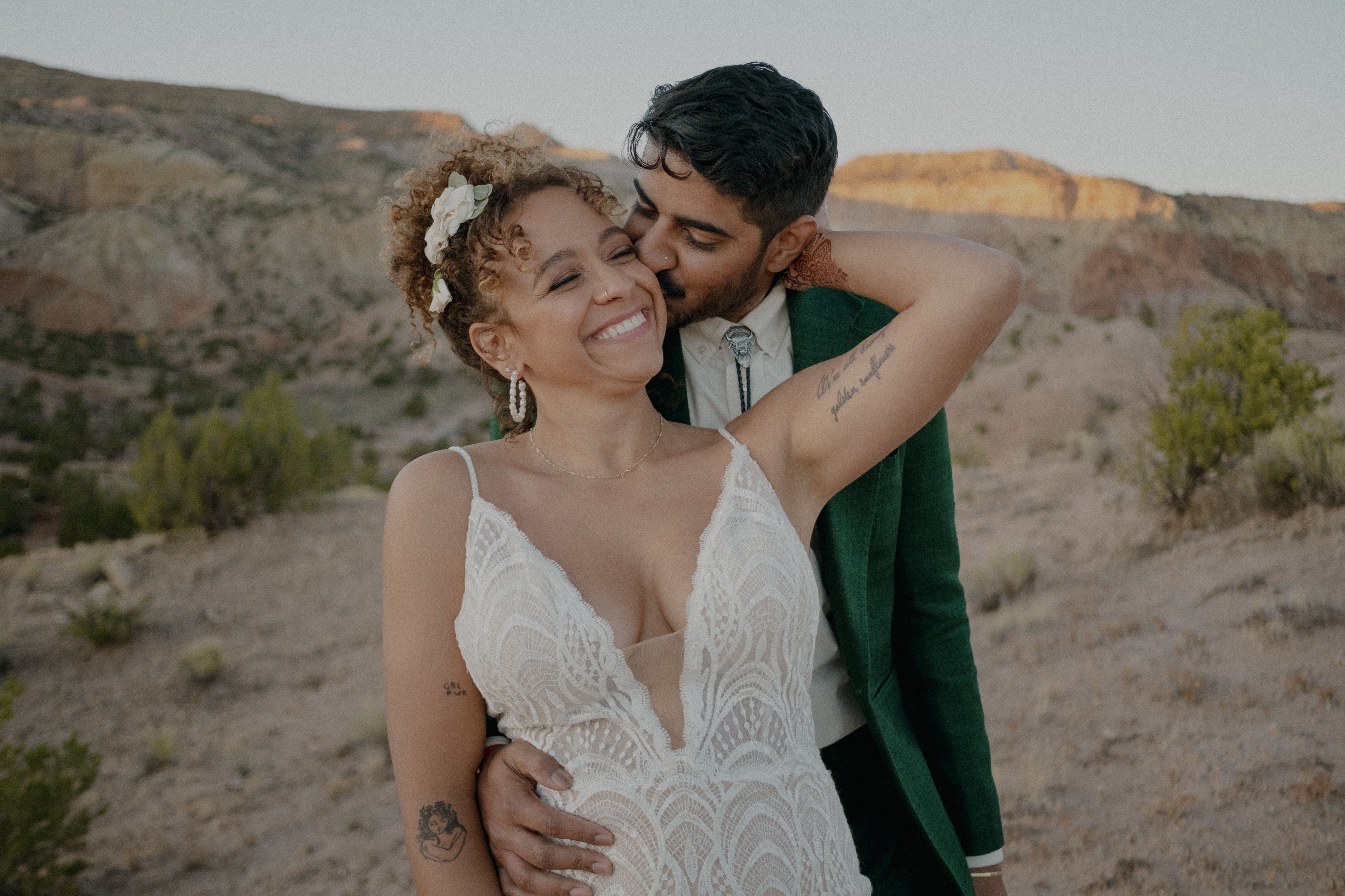 See Inside a Wedding at Georgia OKeeffes Ghost Ranch pic