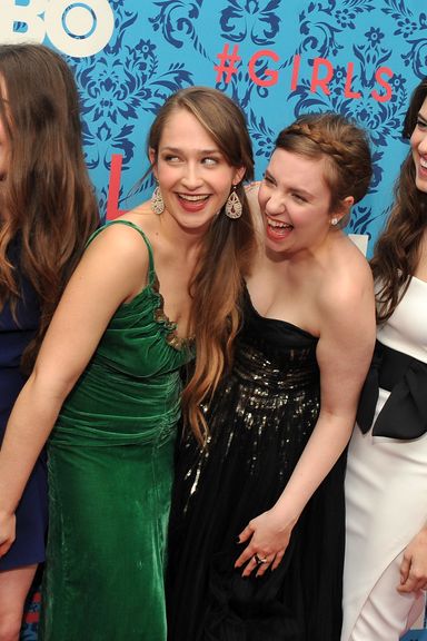 This is at the first season premiere of Girls and Lena busts out of the excitement gate raring to go.