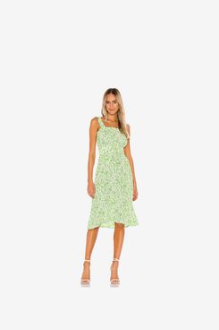Faithful the Brand Mae Belted Ruffled Floral-Print Crepe Dress