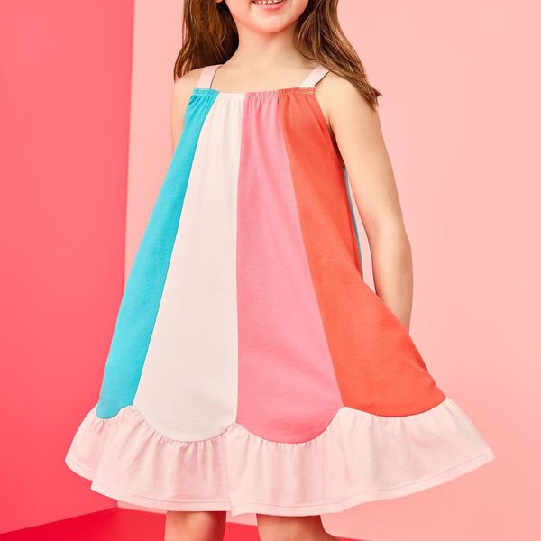 Hanna Andersson Sleeveless Colorblock Swing Dress with Pockets