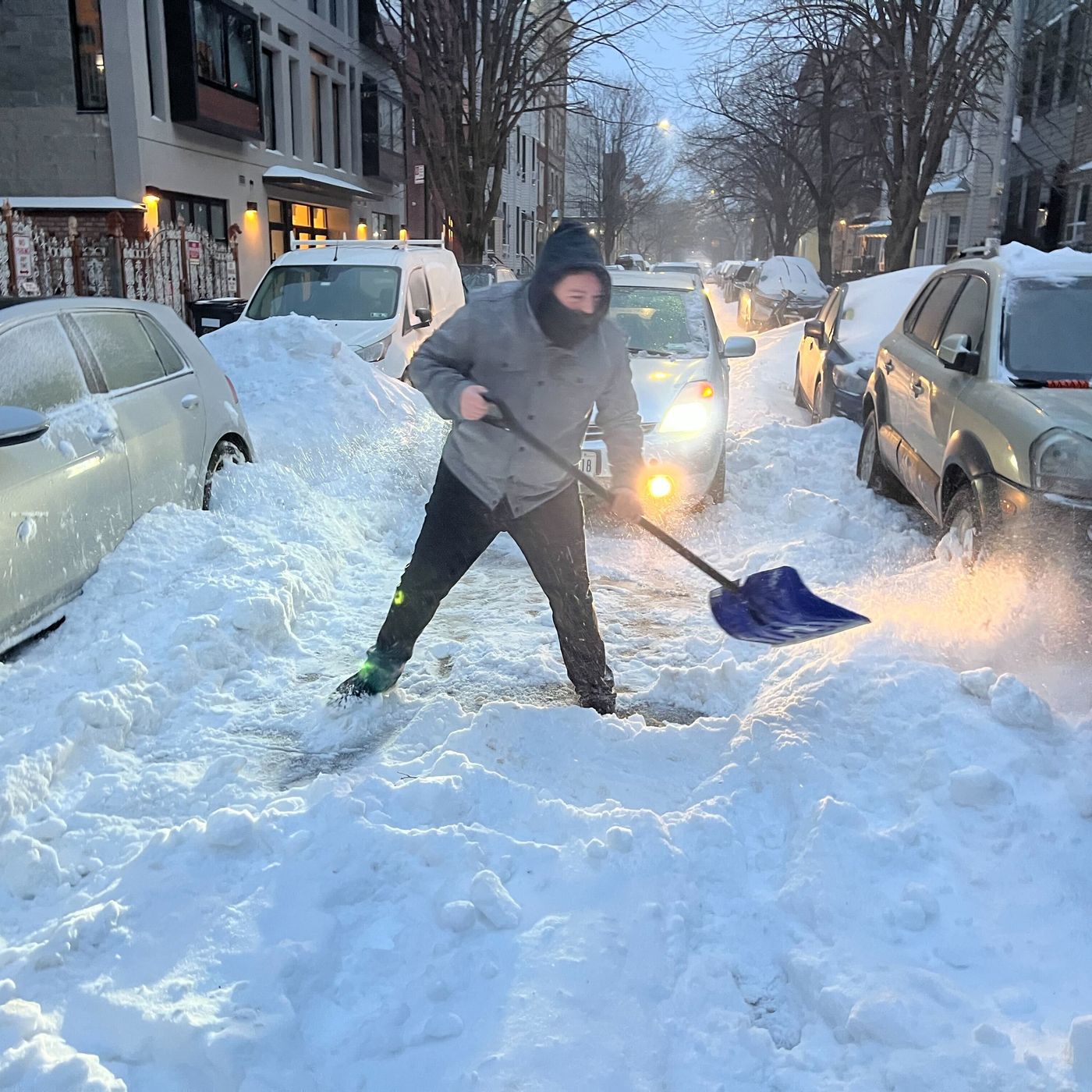 Digging Car Out Of Snow