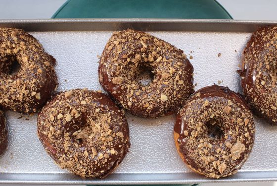 Dough's mocha-almond-crunch doughnuts.