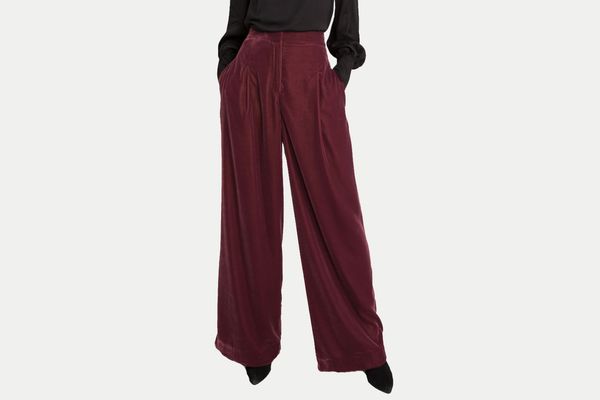 & Other Stories High Waisted Velvet Pants