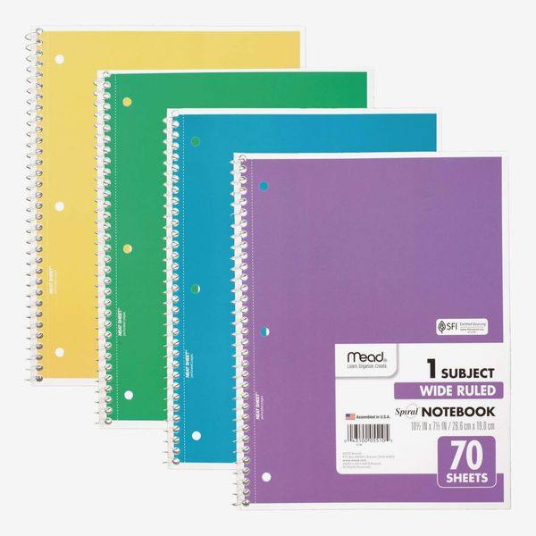 Mead Spiral Notebook, 4-Pack