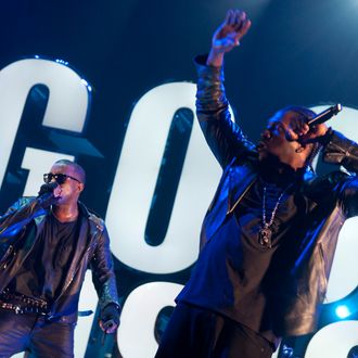 AUSTIN, TX - MARCH 19: Kanye West and Pusha-T perform during VEVO Presents: G.O.O.D. Music at VEVO Power Station on March 19, 2011 in Austin, Texas. (Photo by Daniel Boczarski/Getty Images for VEVO) *** Local Caption *** Kanye West;Pusha-T