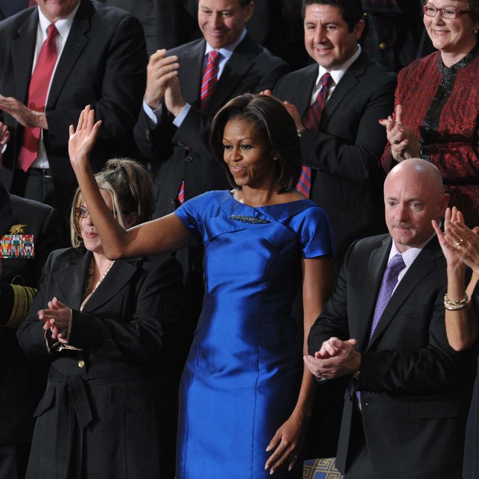 Michelle Obama at President Obama's State of the Union address. 