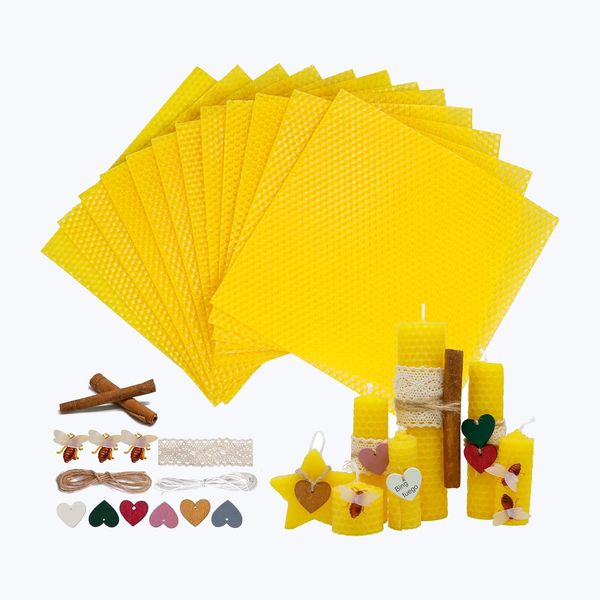 Beeswax Natural Beeswax Candle Making Kit - Natural Yellow