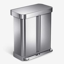 Simplehuman 58 Liter Hands-Free Dual Compartment Recycling Trash Can