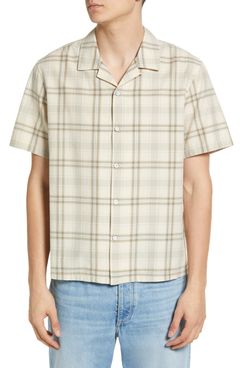 Rag & Bone Avery Plaid Short Sleeve Button-Up Camp Shirt