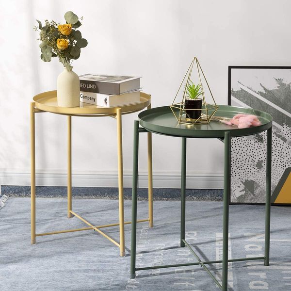 Danpinera Tray Metal End Table