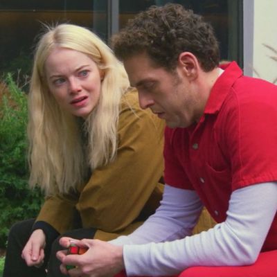 Emma Stone and Jonah Hill in Maniac.