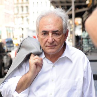 Dominique Strauss-Kahn and Anne Sinclair, are pictured returning to their Manhattan residence after a day out. Notably, Anne Sinclair is the one with the key in her hand allowing their entry. The last time the couple was photographed returning to their apartment, DSK had the key, but was unable to use it to open the door for some time, to the delight of tabloids around the world. This time, the couple had no such problems, and Sinclair got them in quite quickly.
<P>
Pictured: Dominique Strauss-Kahn
<P>
<B>Ref: SPL296969 120711 </B><BR/>
Picture by: J.B Nicholas / Splash News<BR/>
</P><P>
<B>Splash News and Pictures</B><BR/>
Los Angeles:310-821-2666<BR/>
New York:212-619-2666<BR/>
London:870-934-2666<BR/>
photodesk@splashnews.com<BR/>
</P>