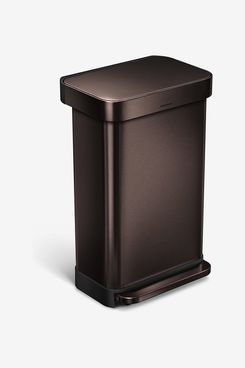 Simplehuman 45-Liter Rectangular Liner Rim Step Trash Can with Soft-Close Lid