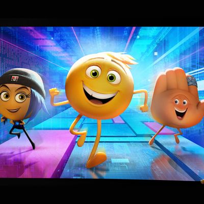 Hacker emoji Jailbreak (Ilana Glazer), exuberant Gene (T.J. Miller) and his handy best friend Hi-5 (James Corden) embark on the app-venture of a lifetime in Sony Pictures Animation's EMOJIMOVIE: EXPRESS YOURSELF, in theaters summer 2017.