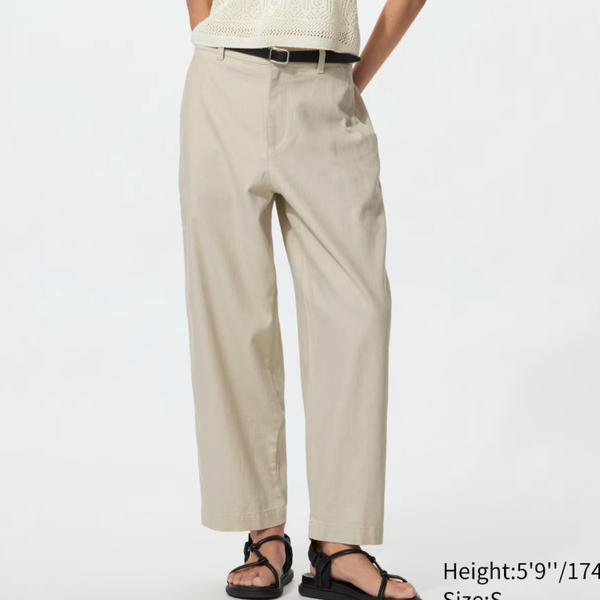 Uniqlo Linen-Cotton Tapered Pants