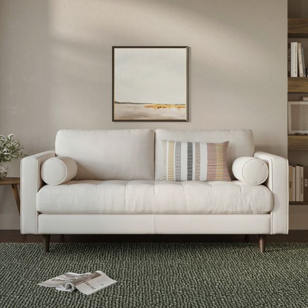 Article Sven 72” Tufted Loveseat - Biscuit Cream