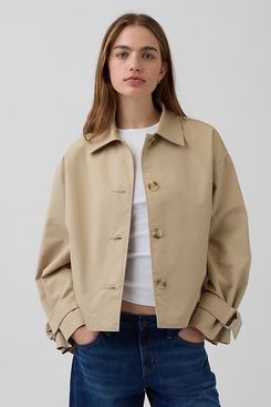 Gap Oversized Crop Trench Jacket