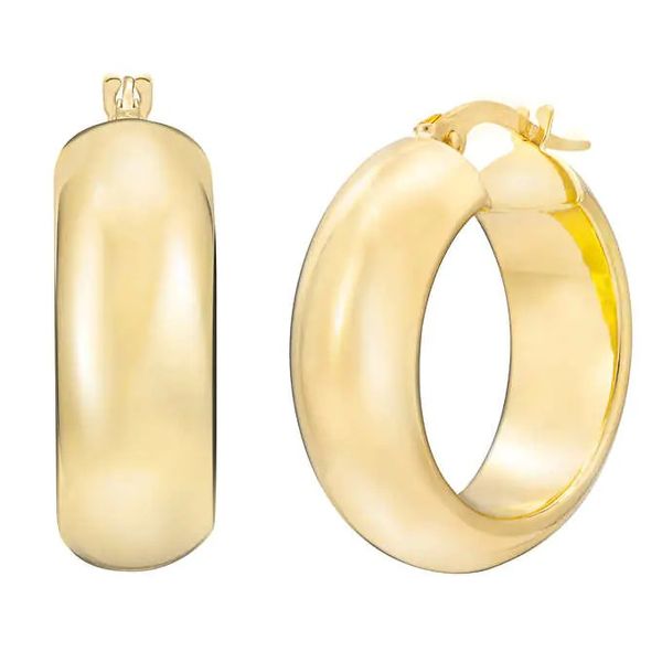 Costco 18kt Yellow Gold Round Hoop Earrings