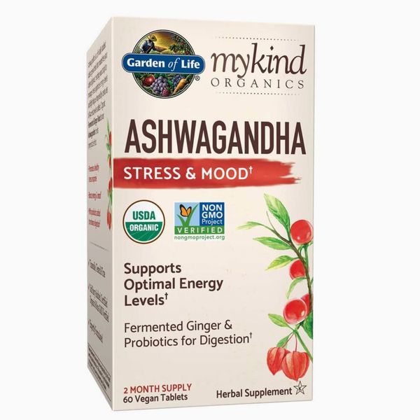 Garden of Life mykind Organics Ashwagandha Stress & Mood Tablets