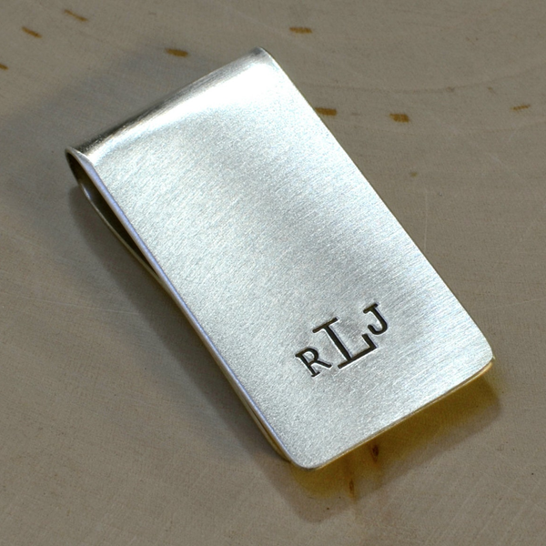 NiciLaskin Sterling Silver Monogram Personalized Money Clip