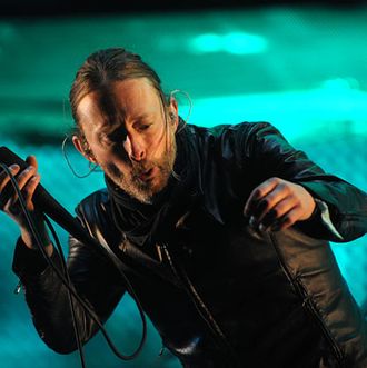 INDIO, CA - APRIL 14: Musician Thom Yorke of Radiohead performs during day 2 of the 2012 Coachella Music Festival at The Empire Polo Club on April 14, 2012 in Indio, California. (Photo by C Flanigan/FilmMagic)