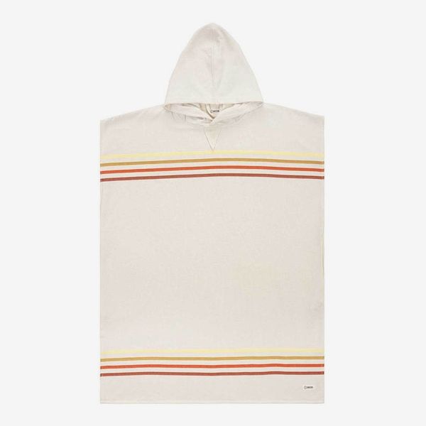 Sand Cloud Border Classic Stripe Poncho Natural