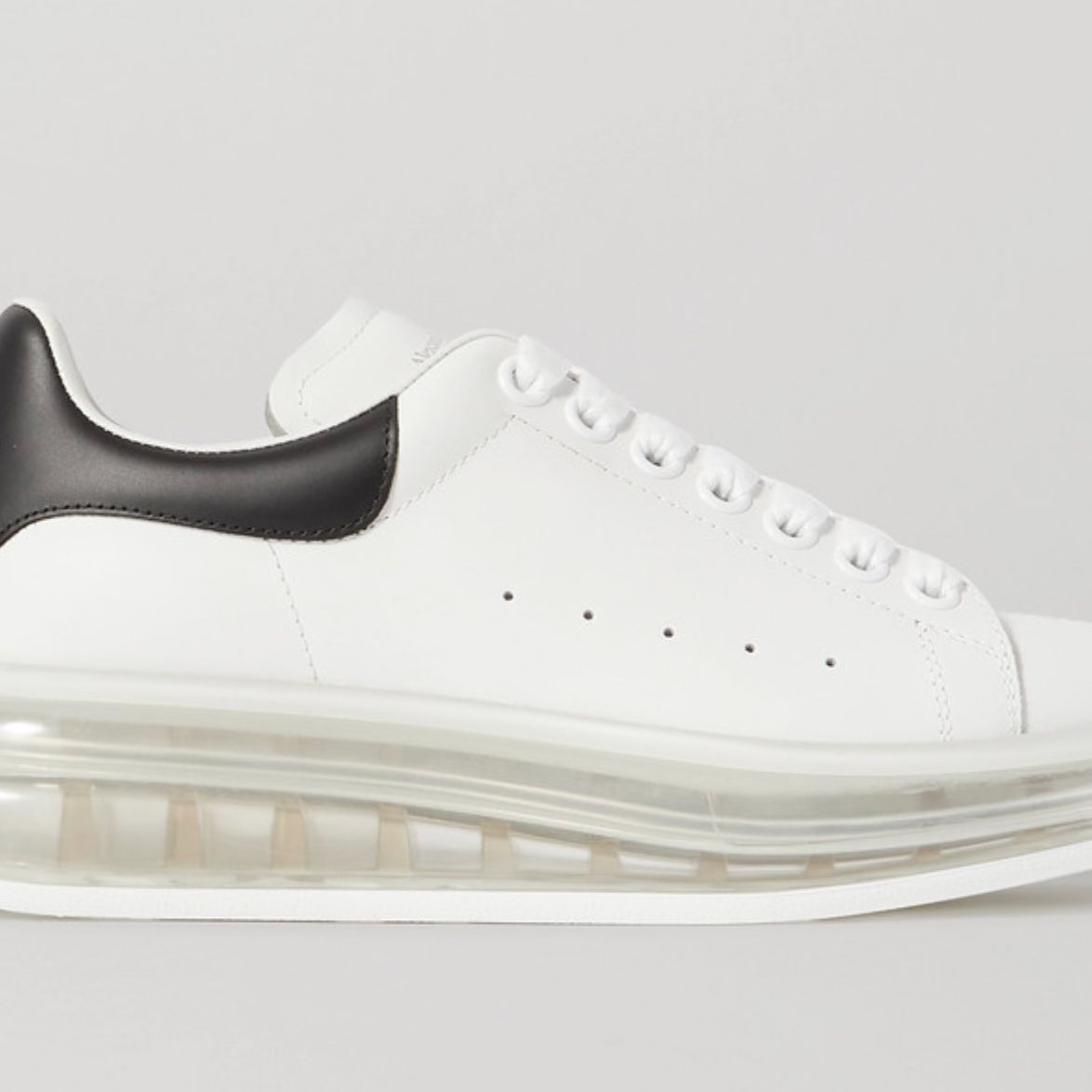Alexander McQueen Leather Exaggerated-Sole Sneakers