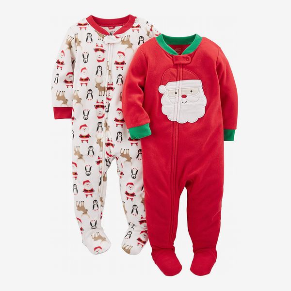 Simple Joys by Carter’s Baby 2-Pack Holiday Fleece Footed Pajamas
