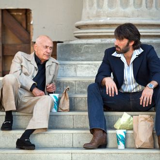 (L-r) ALAN ARKIN as Lester Siegel and BEN AFFLECK as Tony Mendez in “ARGO,” a presentation of Warner Bros. Pictures in association with GK Films, to be distributed by Warner Bros. Pictures.