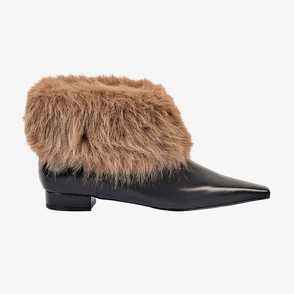 Salondeju Shearling-Lined Leather Ankle Boots