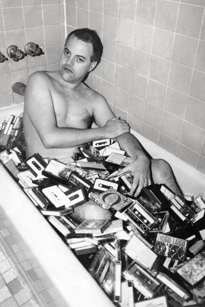 Steve Fallon in his upstairs apartment.