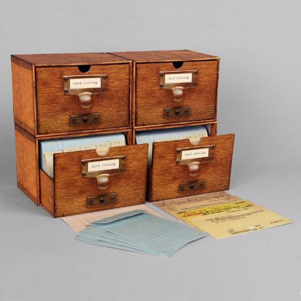 58 Best Gifts For Book 2021, Library Card Catalog Coffee Table Books
