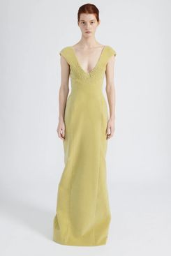 Colleen Allen Low U-Dress - Celery